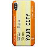 Personalised Create Your Own Train Ticket Slim TPU Phone Blanc Space X XS Max XR