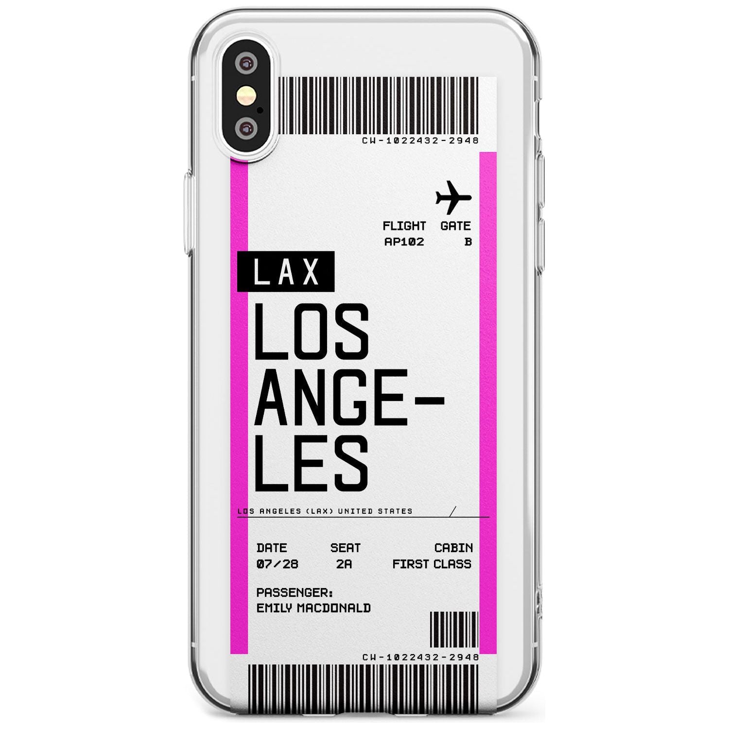Los Angeles Boarding Pass iPhone Case  Slim Case Custom Phone Case - Case Warehouse