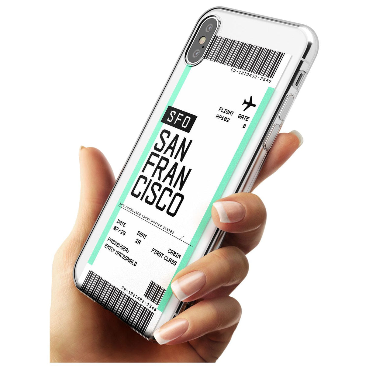 San Francisco Boarding Pass iPhone Case   Custom Phone Case - Case Warehouse