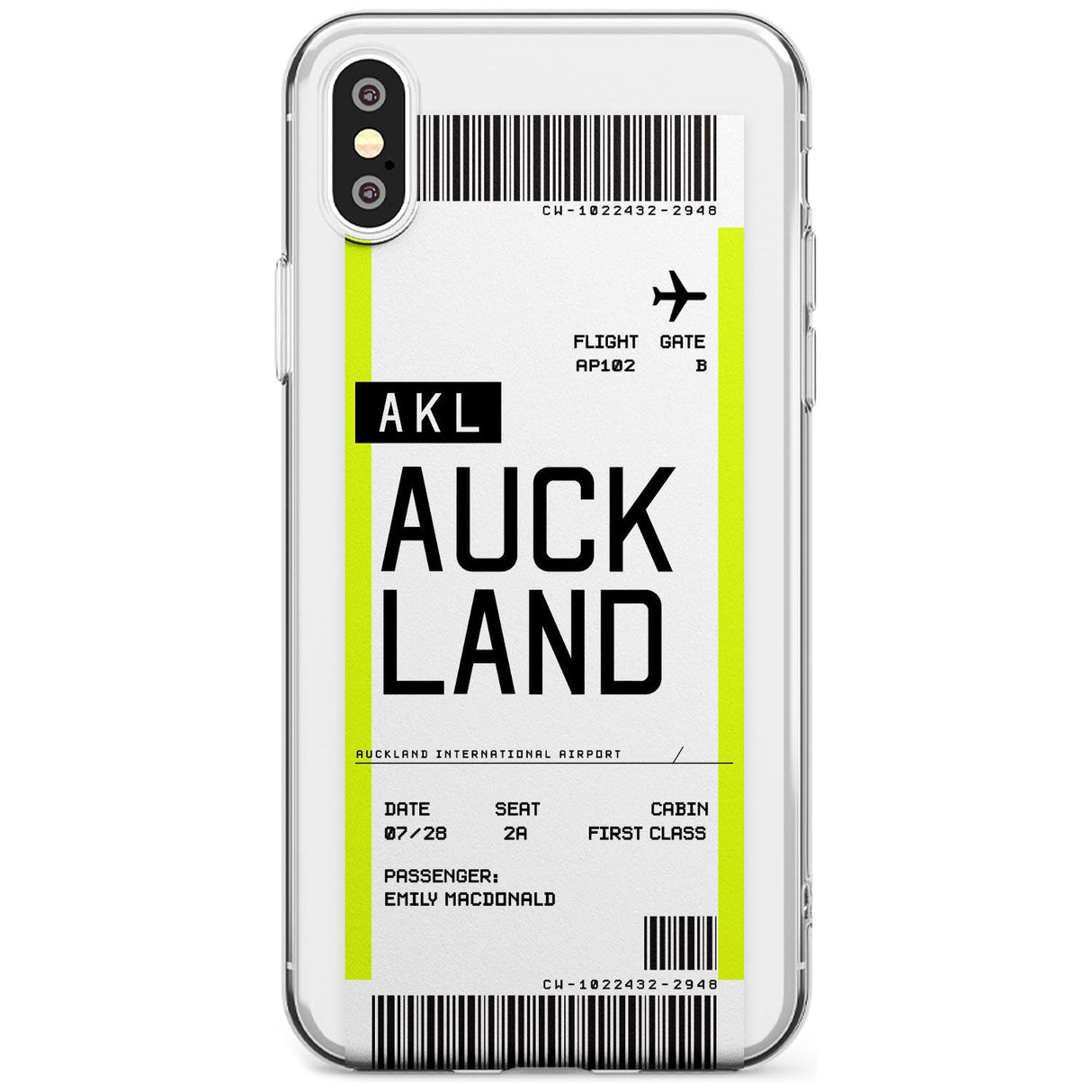 Auckland Boarding Pass iPhone Case  Slim Case Custom Phone Case - Case Warehouse