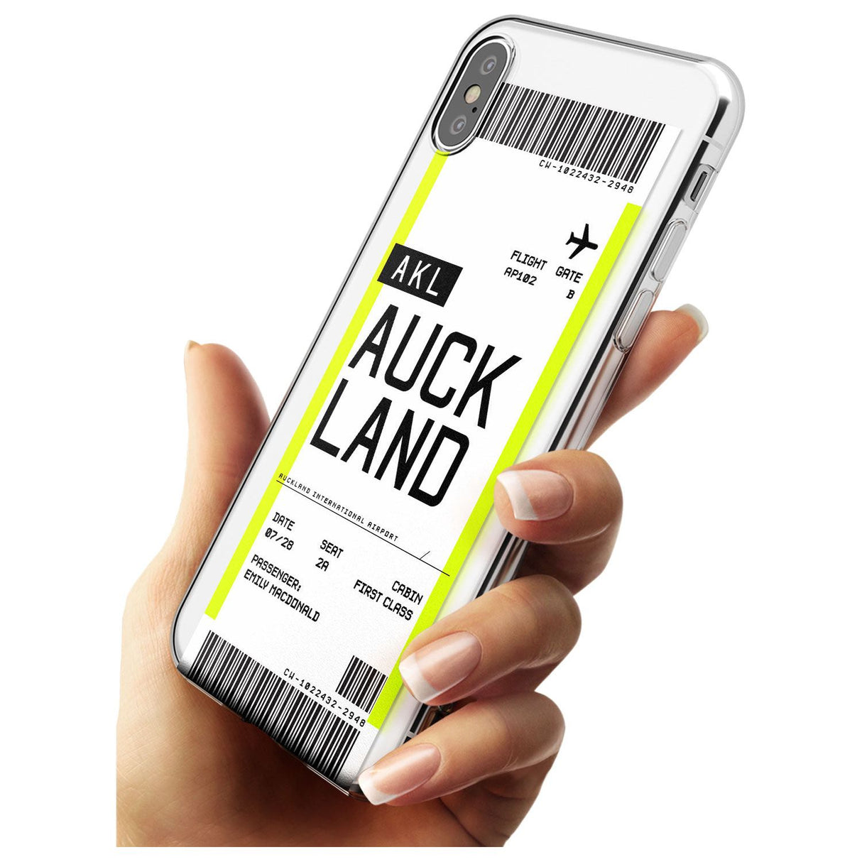 Auckland Boarding Pass iPhone Case   Custom Phone Case - Case Warehouse