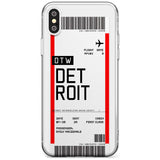 Detroit Boarding Pass iPhone Case  Slim Case Custom Phone Case - Case Warehouse