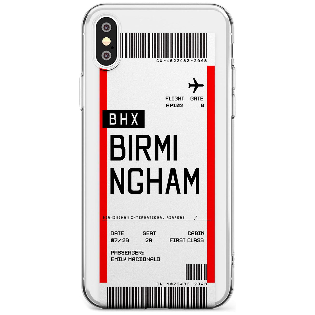 Birmingham Boarding Pass  Slim Case Custom Phone Case - Case Warehouse