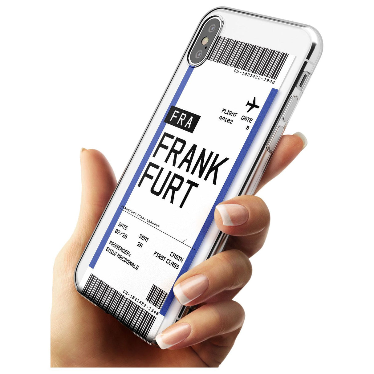 Frankfurt Boarding Pass iPhone Case   Custom Phone Case - Case Warehouse