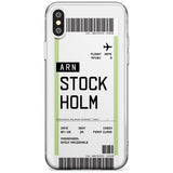 Stockholm Boarding Pass iPhone Case  Slim Case Custom Phone Case - Case Warehouse