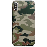 Green and Brown Camo Slim TPU Phone Blanc Space X XS Max XR