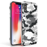 Grey Black Urban Camo Phone Case iPhone X / iPhone XS / Clear Case,iPhone XR / Clear Case,iPhone XS MAX / Clear Case Blanc Space