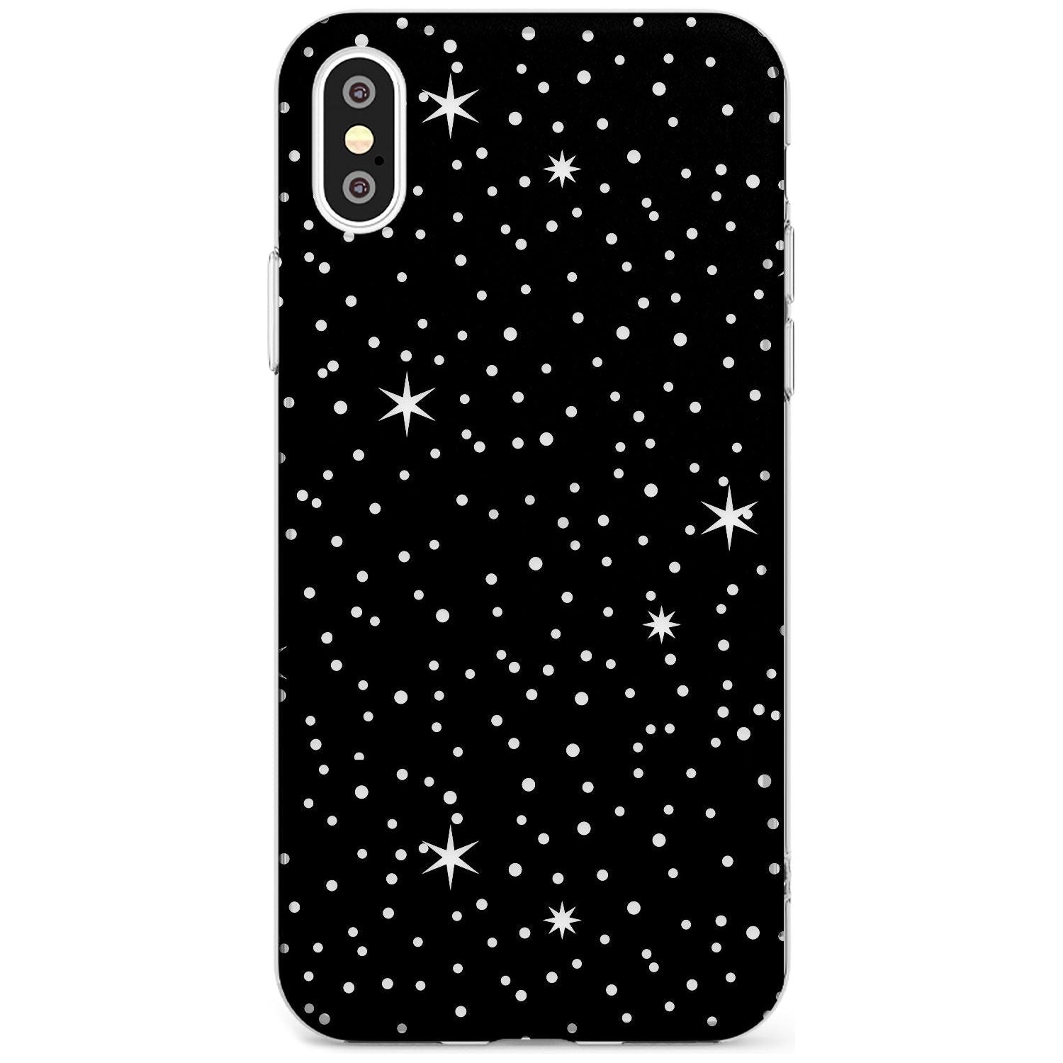 Celestial  Cut-Out Stars Phone Case iPhone X / iPhone XS / Clear Case,iPhone XR / Clear Case,iPhone XS MAX / Clear Case Blanc Space