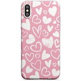 Chalk Hearts Slim TPU Phone Blanc Space X XS Max XR