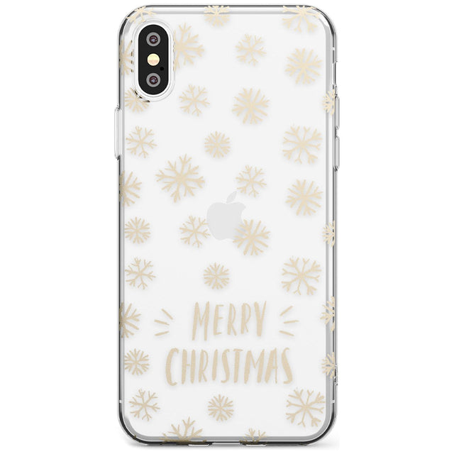 Christmas Snowflake Pattern Phone Case iPhone XS MAX / Clear Case,iPhone XR / Clear Case,iPhone X / iPhone XS / Clear Case Blanc Space