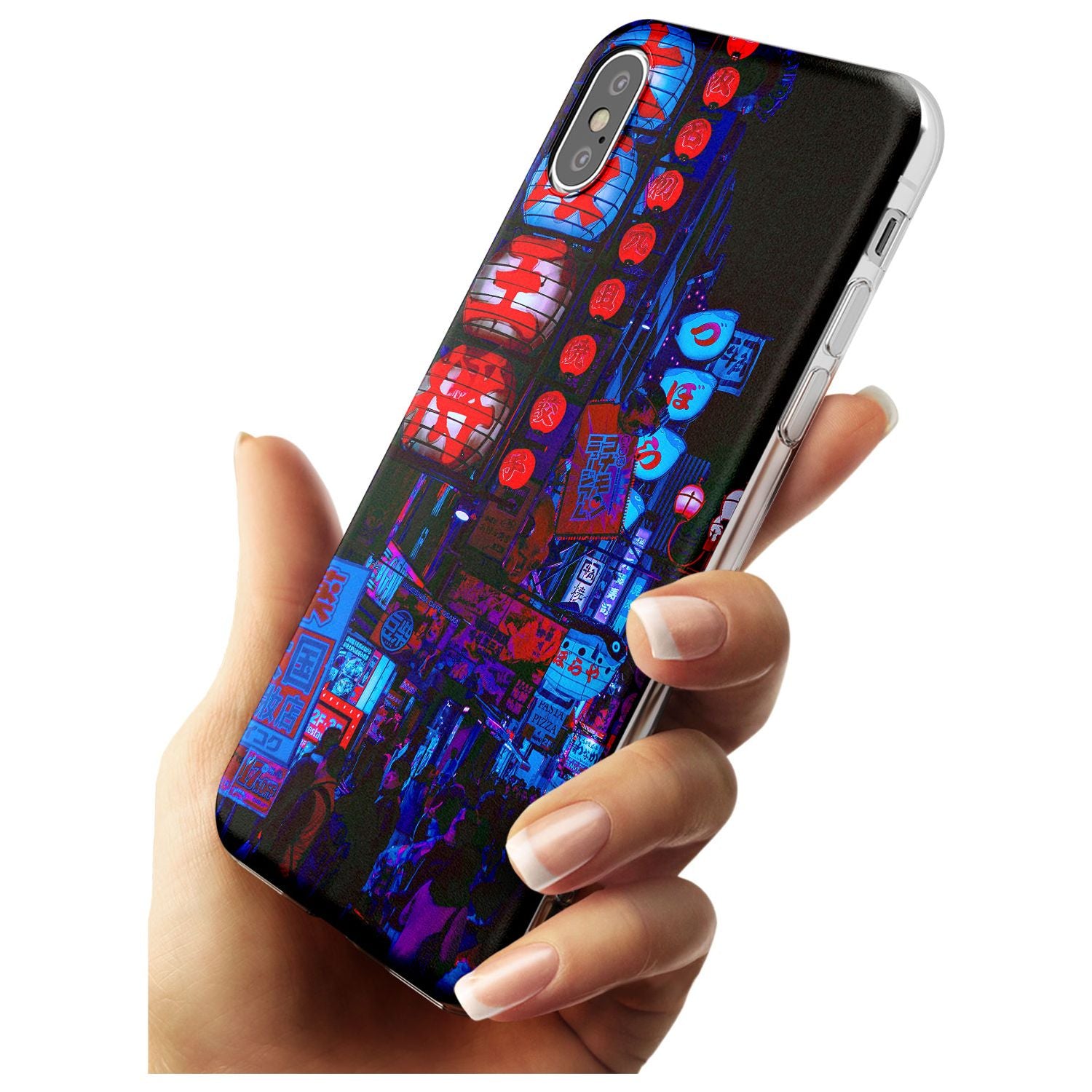 Red & Turquoise - Neon Cities Photographs Slim TPU Phone Case Warehouse X XS Max XR