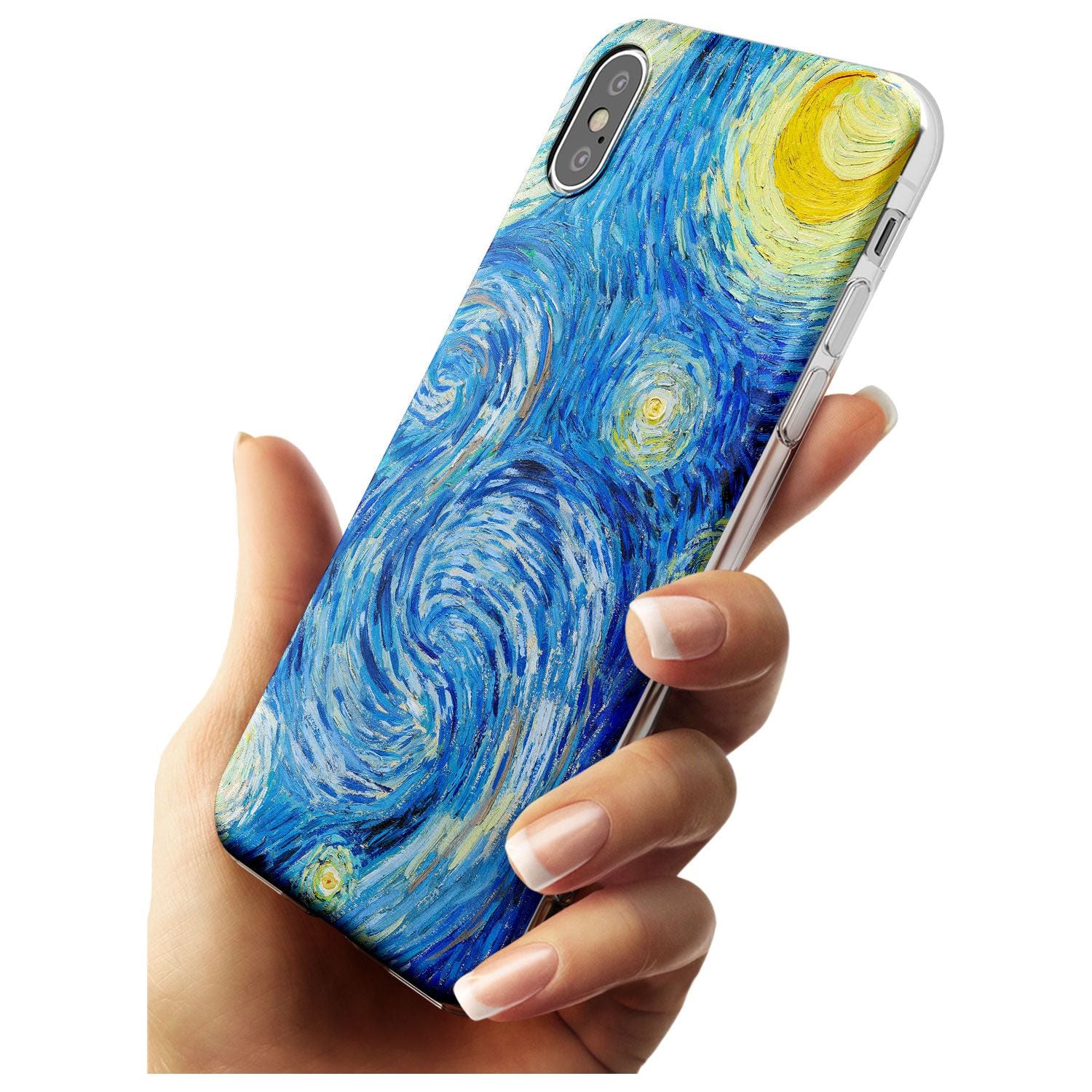 The Starry Night by Vincent Van Gogh Black Impact Phone Case for iPhone X XS Max XR