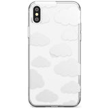 Transparent Cloud Pattern Black Impact Phone Case for iPhone X XS Max XR