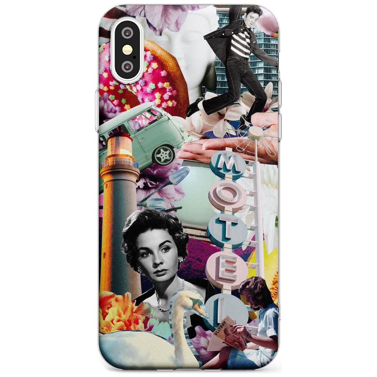 Vintage Collage: Retro Motel Slim TPU Phone Case Warehouse X XS Max XR