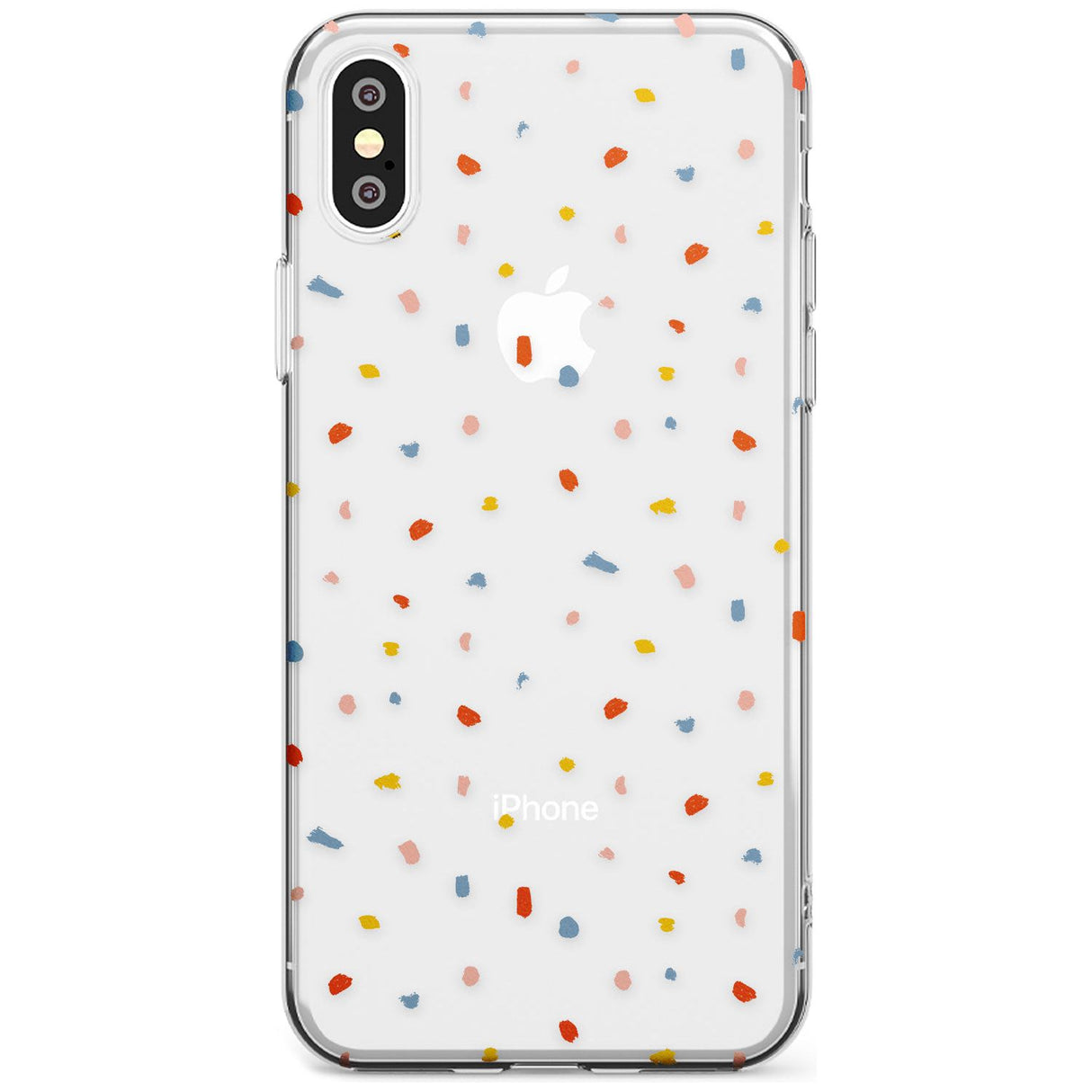 Small Confetti Print Clear iPhone Case  Slim Case Phone Case - Case Warehouse