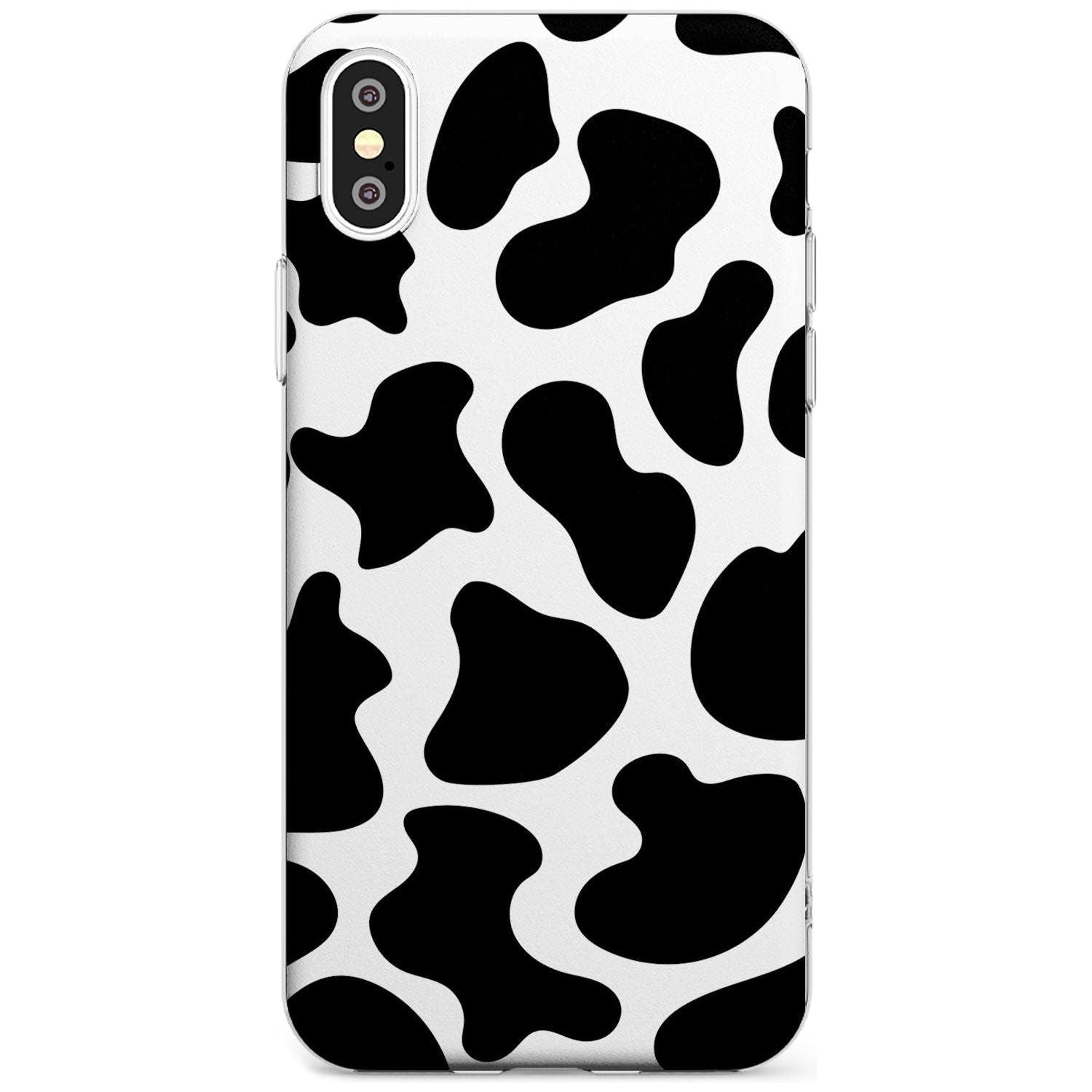 Cow Print Black Impact Phone Case for iPhone X XS Max XR