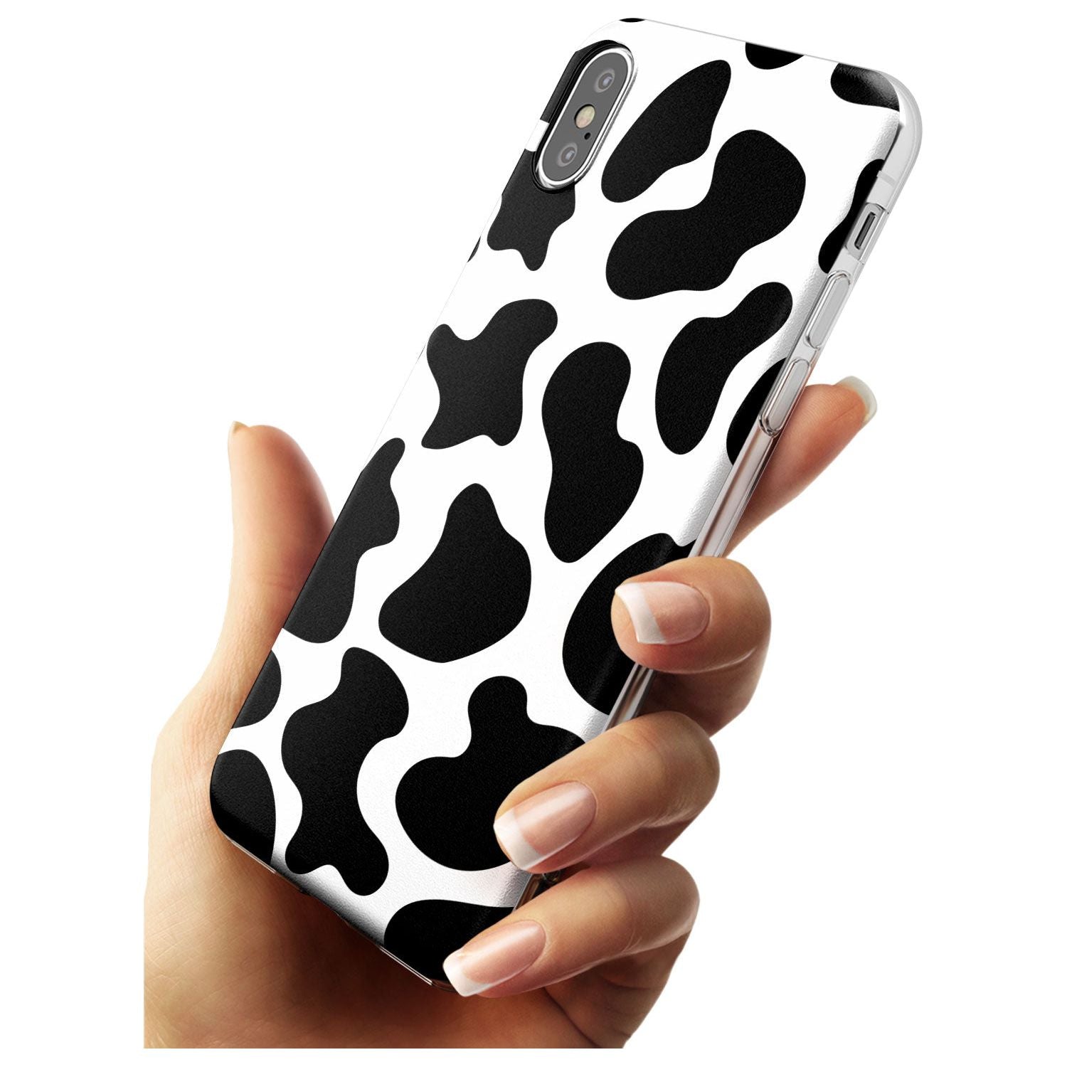 Cow Print Black Impact Phone Case for iPhone X XS Max XR