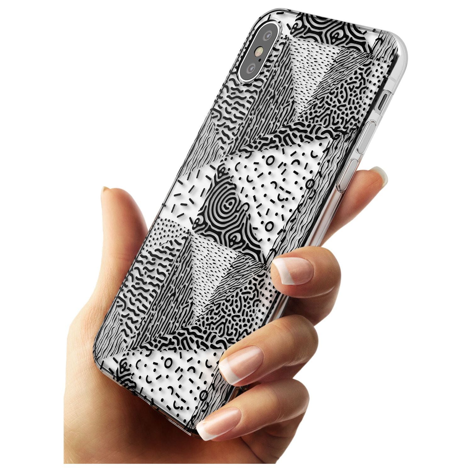 Pattern Mashup (Black) Black Impact Phone Case for iPhone X XS Max XR