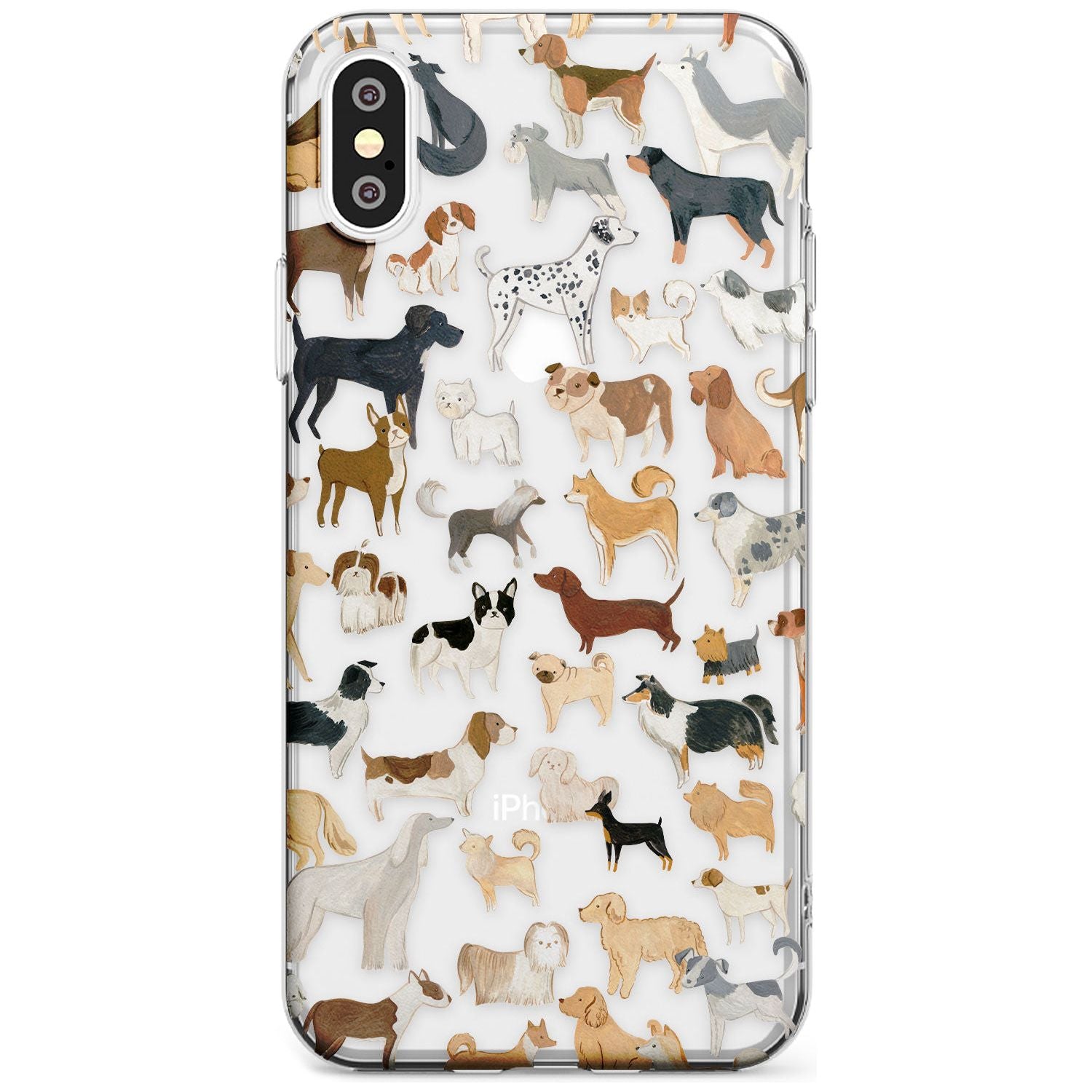 Hand Painted Dogs Slim TPU Phone Case Warehouse X XS Max XR