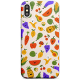 Mixed Kawaii Food Icons - Solid iPhone Case Slim TPU Phone Case Warehouse X XS Max XR