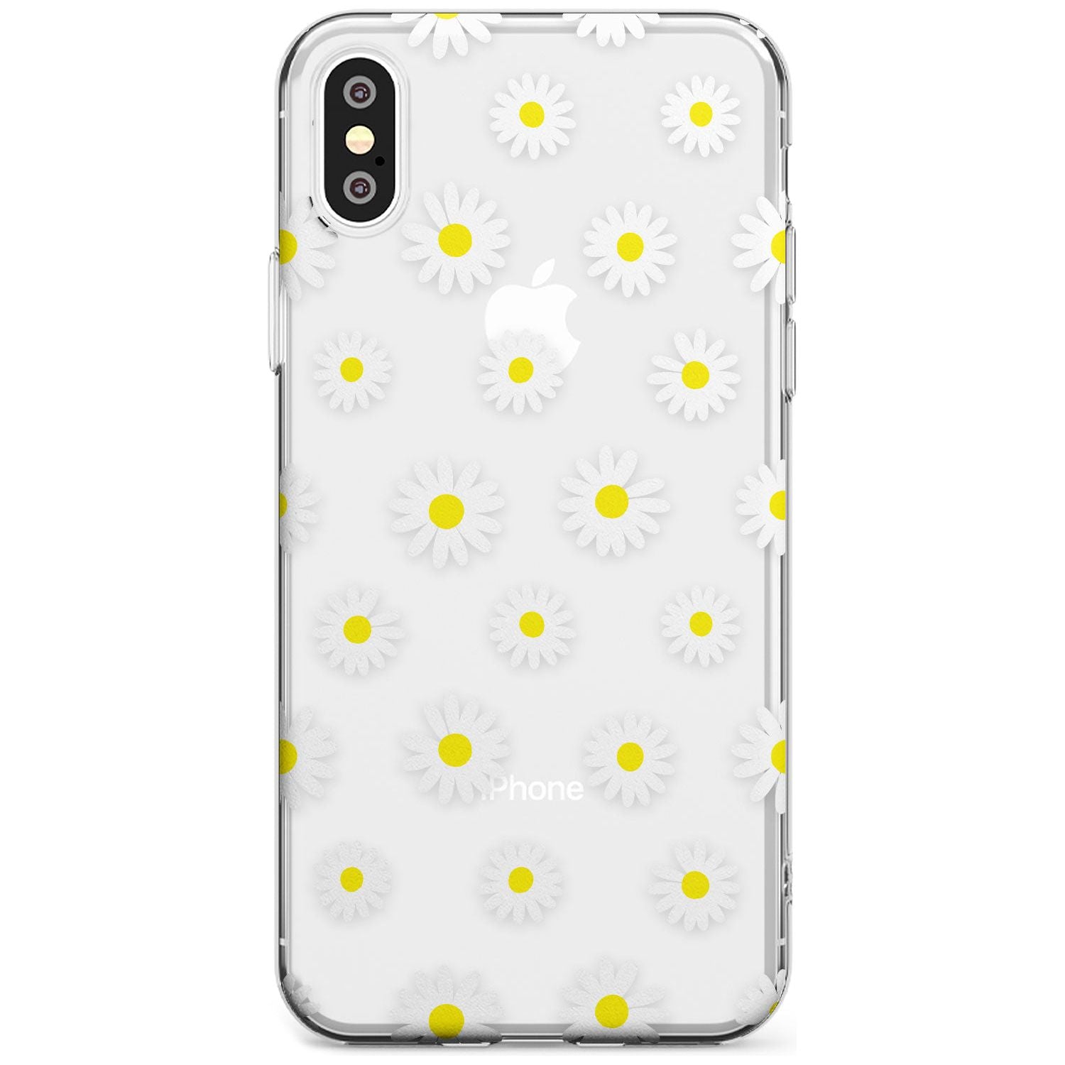 White Daisy Pattern (Clear) Slim TPU Phone Case Warehouse X XS Max XR