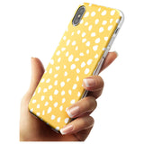 White on Yellow Dalmatian Polka Dot Spots Slim TPU Phone Case Warehouse X XS Max XR