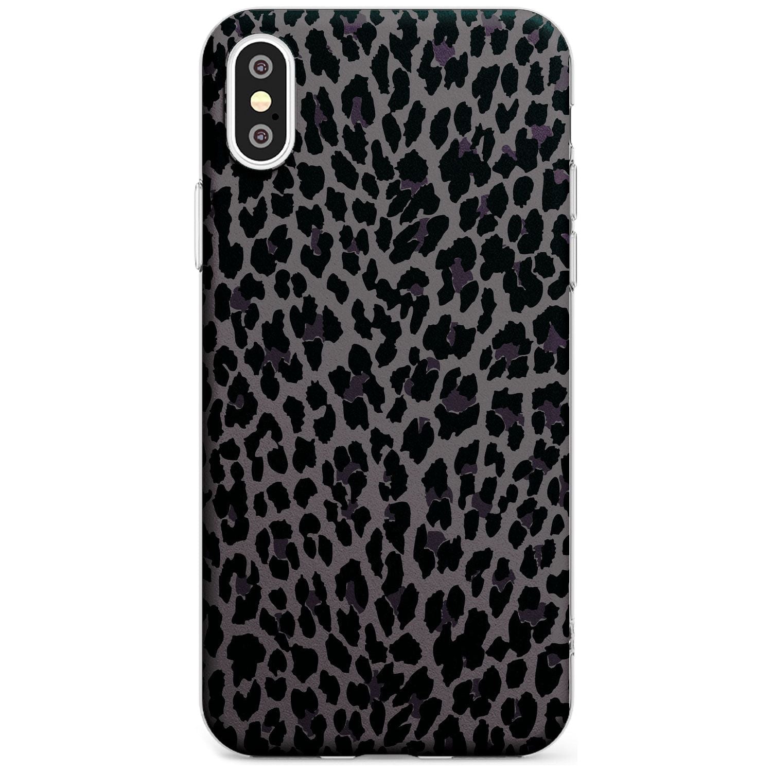 Dark Animal Print Pattern Small Leopard Slim TPU Phone Case Warehouse X XS Max XR