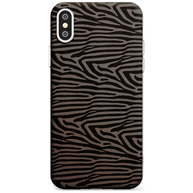 Dark Animal Print Pattern Zebra Slim TPU Phone Case Warehouse X XS Max XR