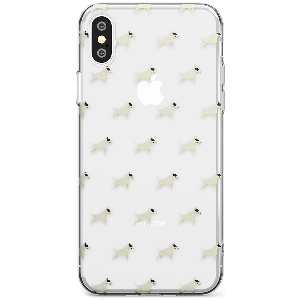 Bull Terrier Dog Pattern Clear Slim TPU Phone Case Warehouse X XS Max XR