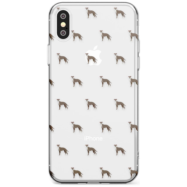 Whippet/Italian Greyhound Dog Pattern Clear Slim TPU Phone Case Warehouse X XS Max XR