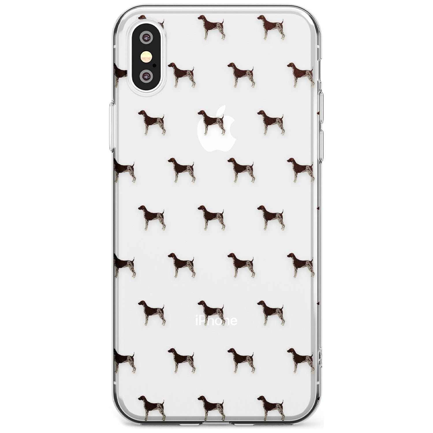 German Shorthaired Pointer Dog Pattern Clear Slim TPU Phone Case Warehouse X XS Max XR