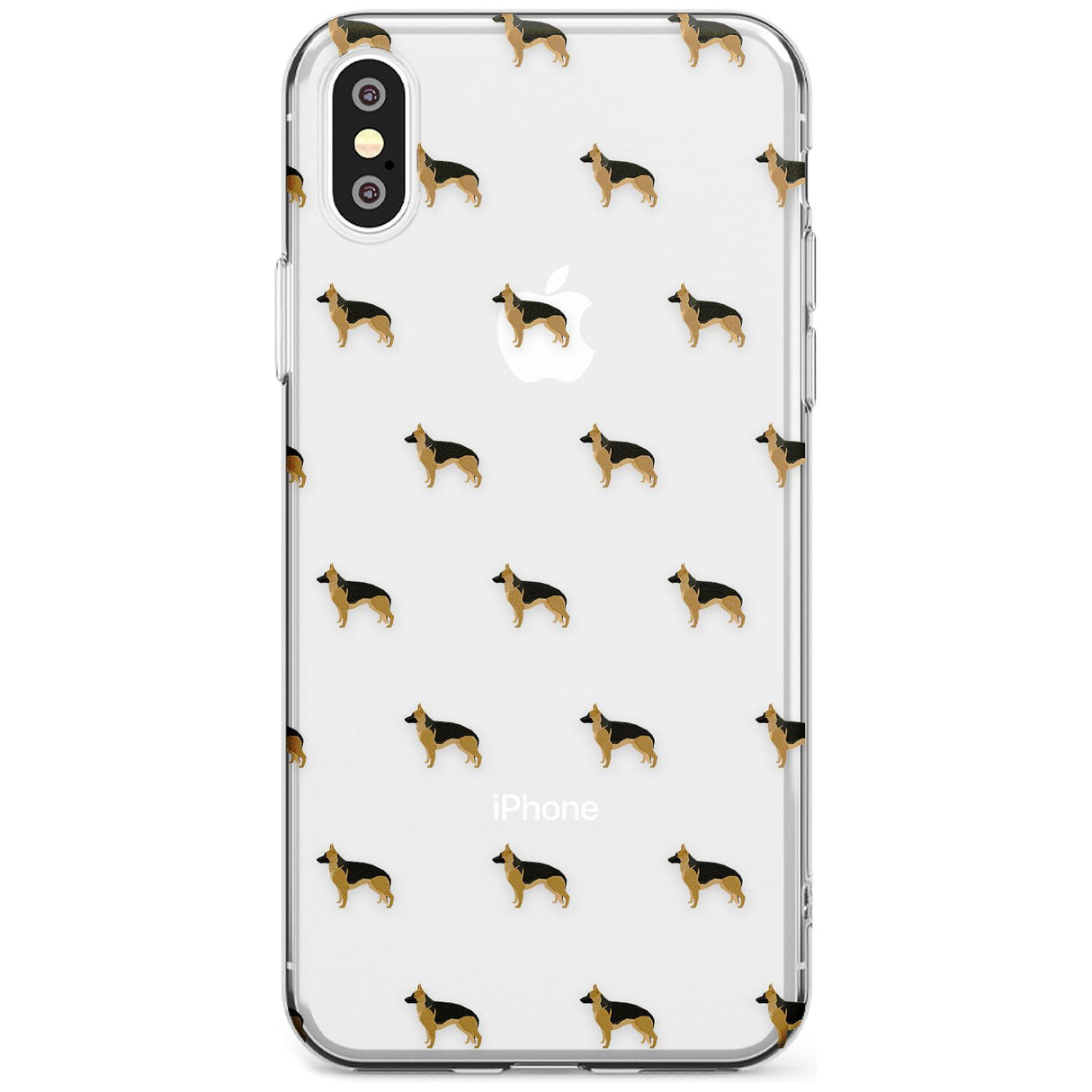 German Sherpard Dog Pattern Clear Slim TPU Phone Case Warehouse X XS Max XR