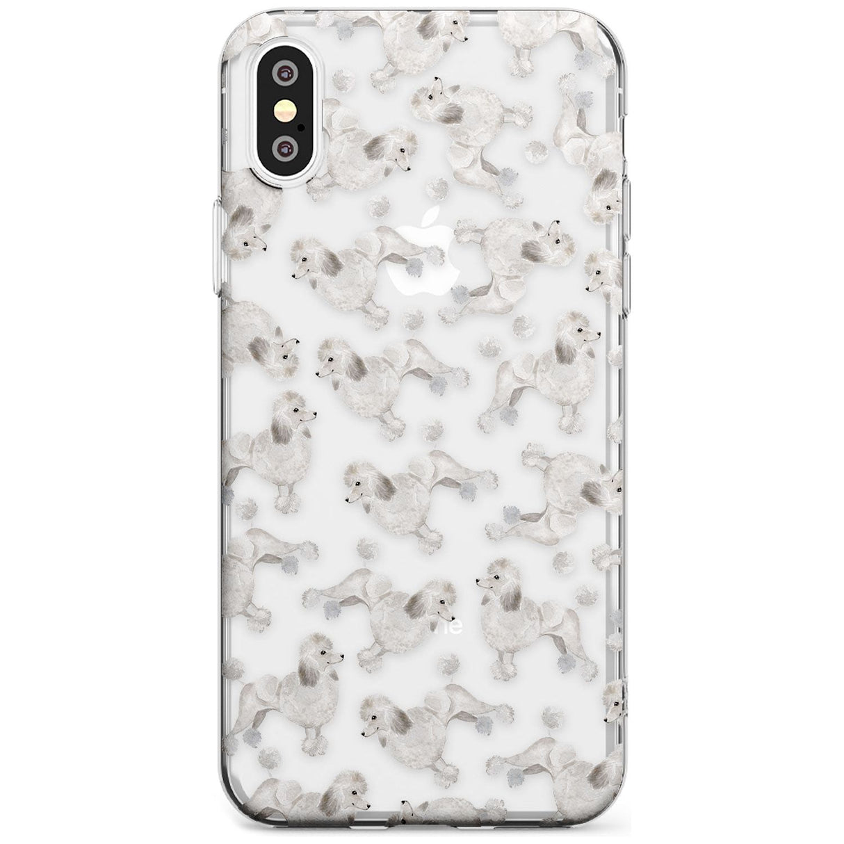 Poodle (White) Watercolour Dog Pattern Slim TPU Phone Case Warehouse X XS Max XR