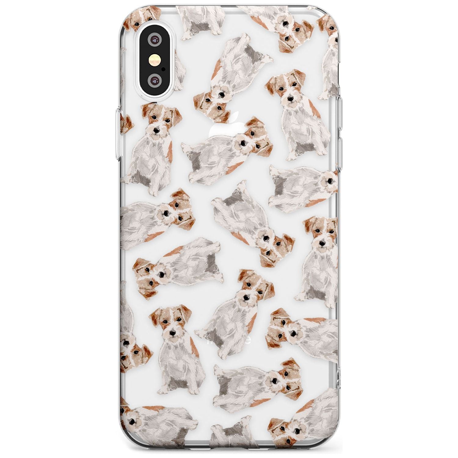 Wirehaired Jack Russell Watercolour Dog Pattern Slim TPU Phone Case Warehouse X XS Max XR