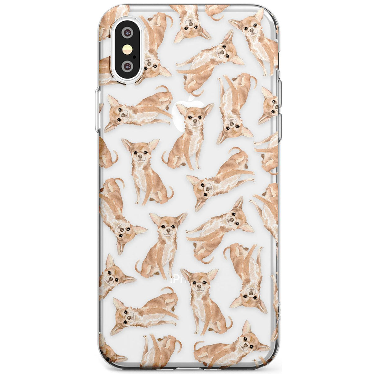 Chihuahua Watercolour Dog Pattern Slim TPU Phone Case Warehouse X XS Max XR