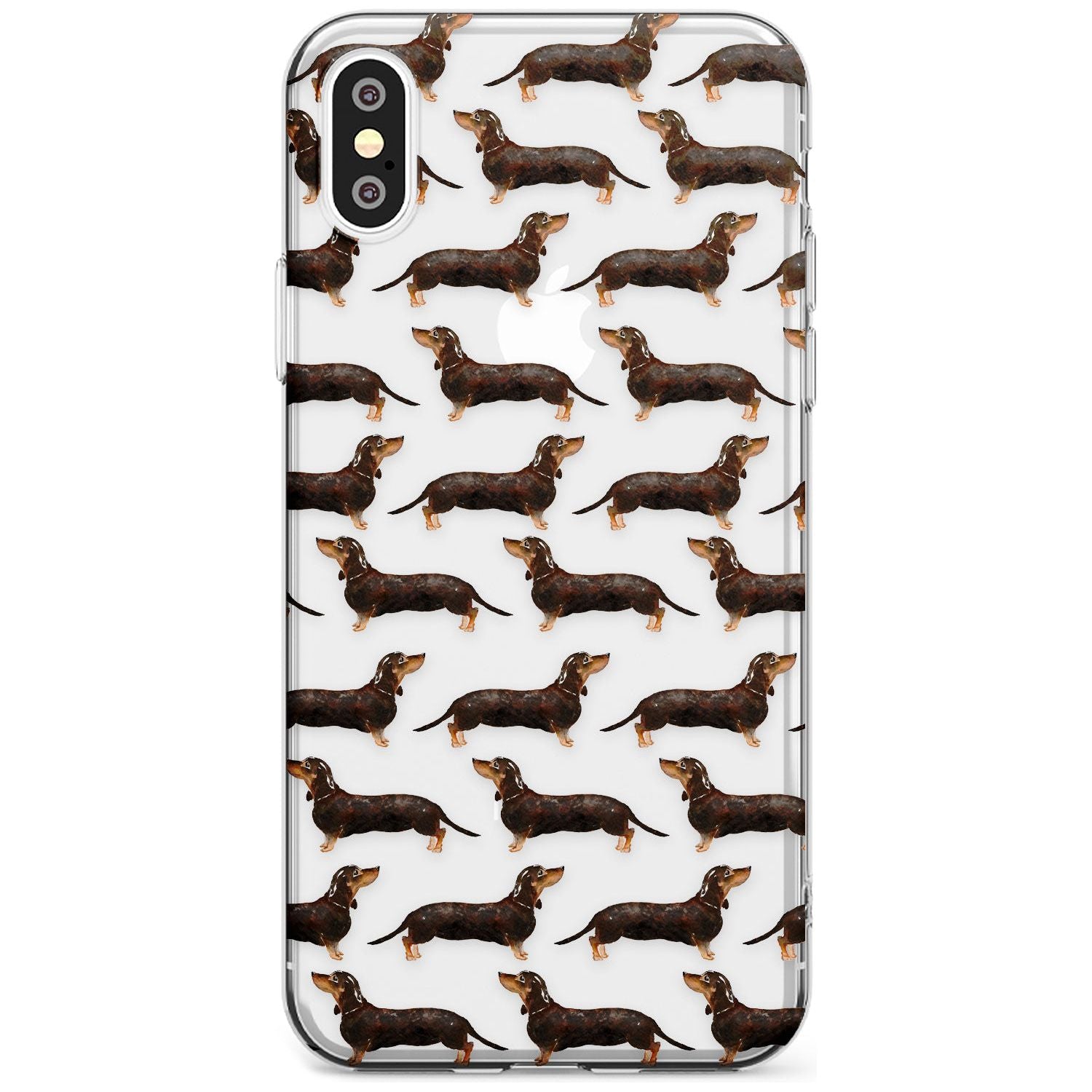 Dachshund (Black & Tan) Watercolour Dog Pattern Slim TPU Phone Case Warehouse X XS Max XR