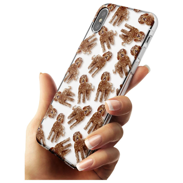 Labradoodle (Brown) Watercolour Dog Pattern Slim TPU Phone Case Warehouse X XS Max XR