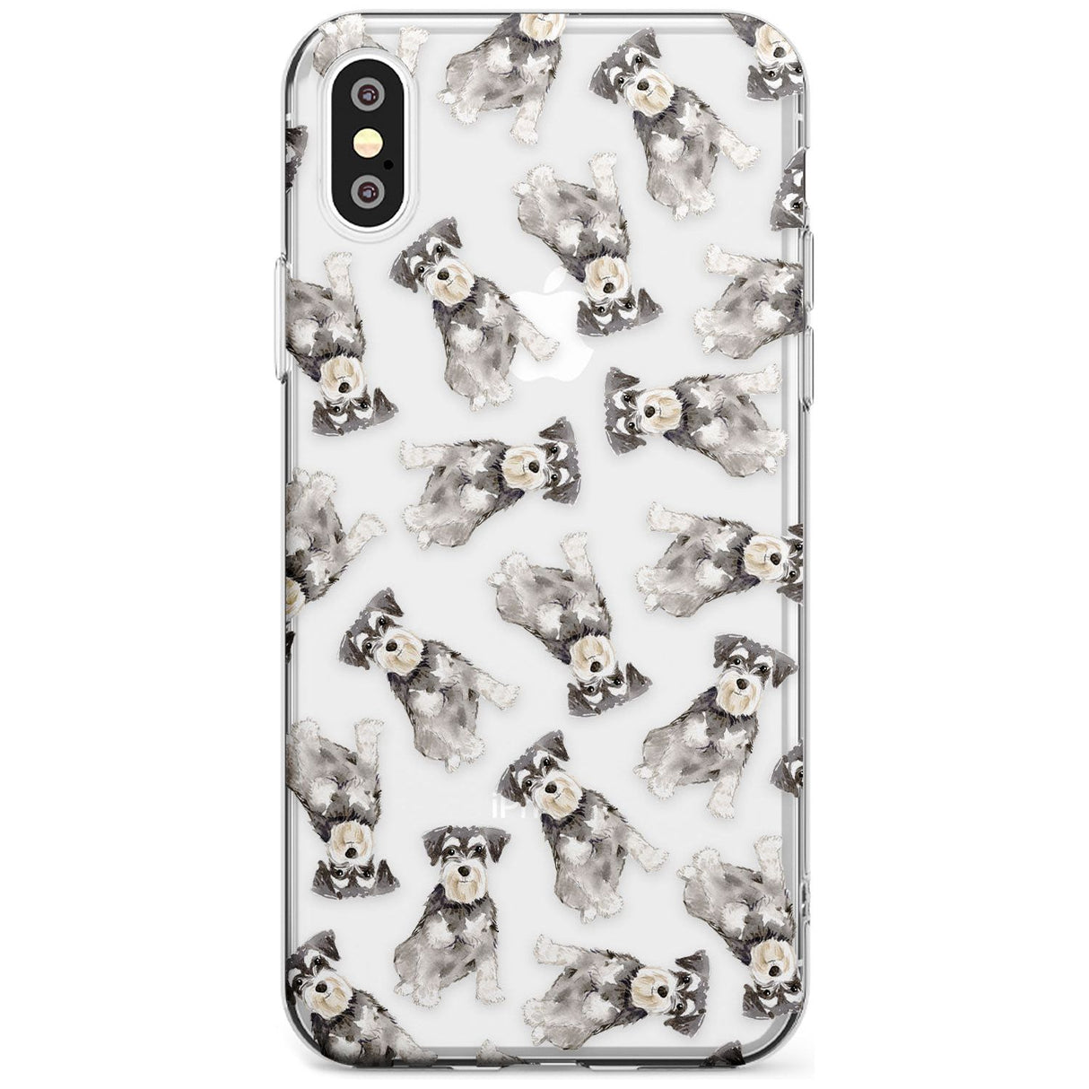 Miniature Schnauzer Watercolour Dog Pattern Slim TPU Phone Case Warehouse X XS Max XR