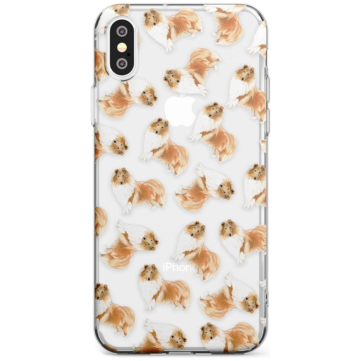 Rough Collie Watercolour Dog Pattern Slim TPU Phone Case Warehouse X XS Max XR