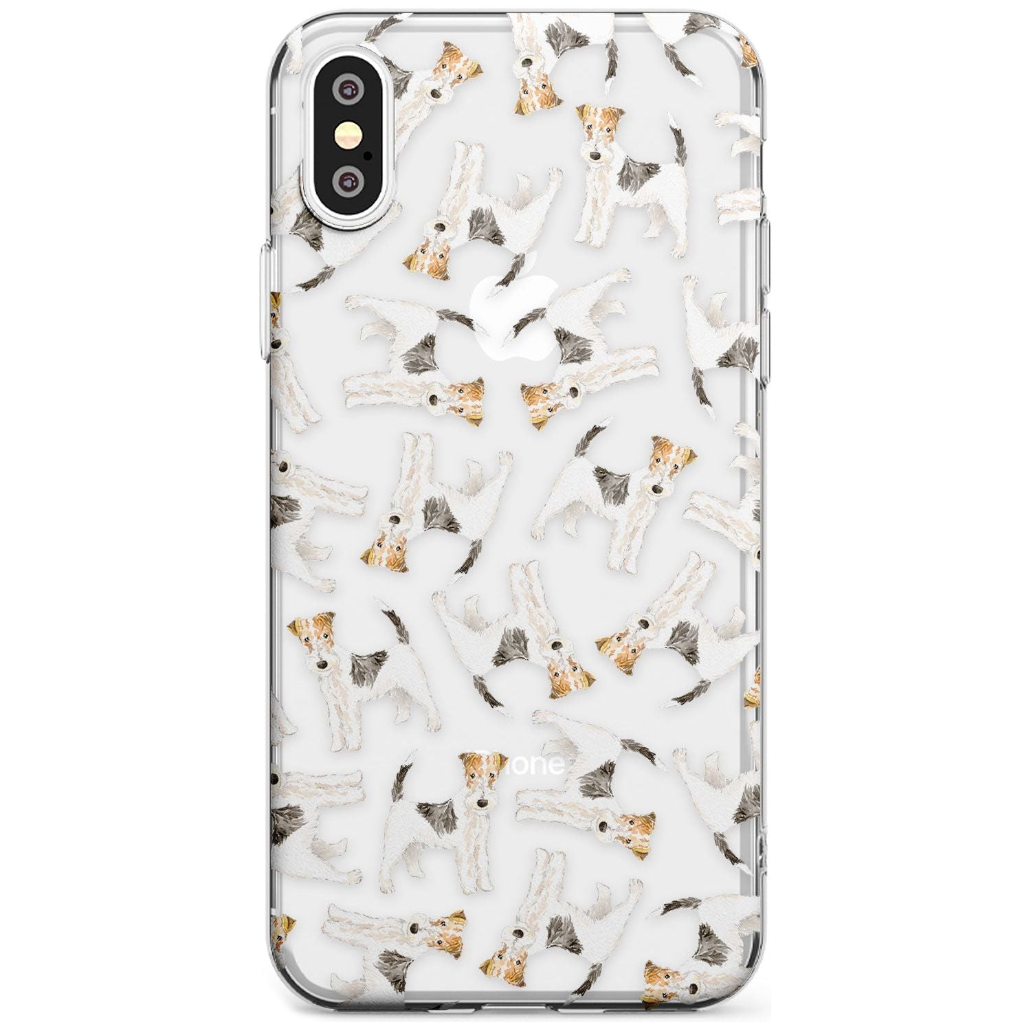 Wire Haired Fox Terrier Watercolour Dog Pattern Slim TPU Phone Case Warehouse X XS Max XR