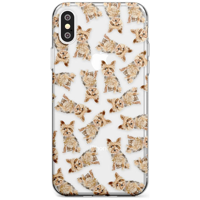 Yorkshire Terrier Watercolour Dog Pattern Slim TPU Phone Case Warehouse X XS Max XR