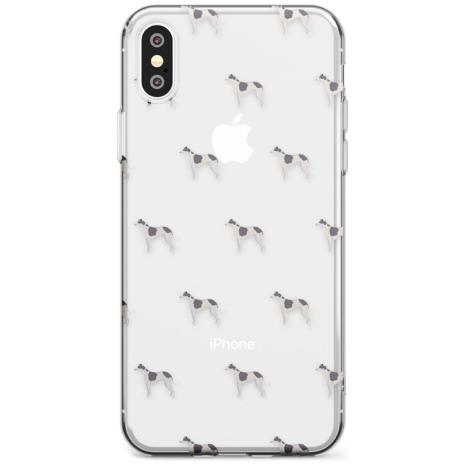 Greyhound Dog Pattern Clear Slim TPU Phone Case Warehouse X XS Max XR