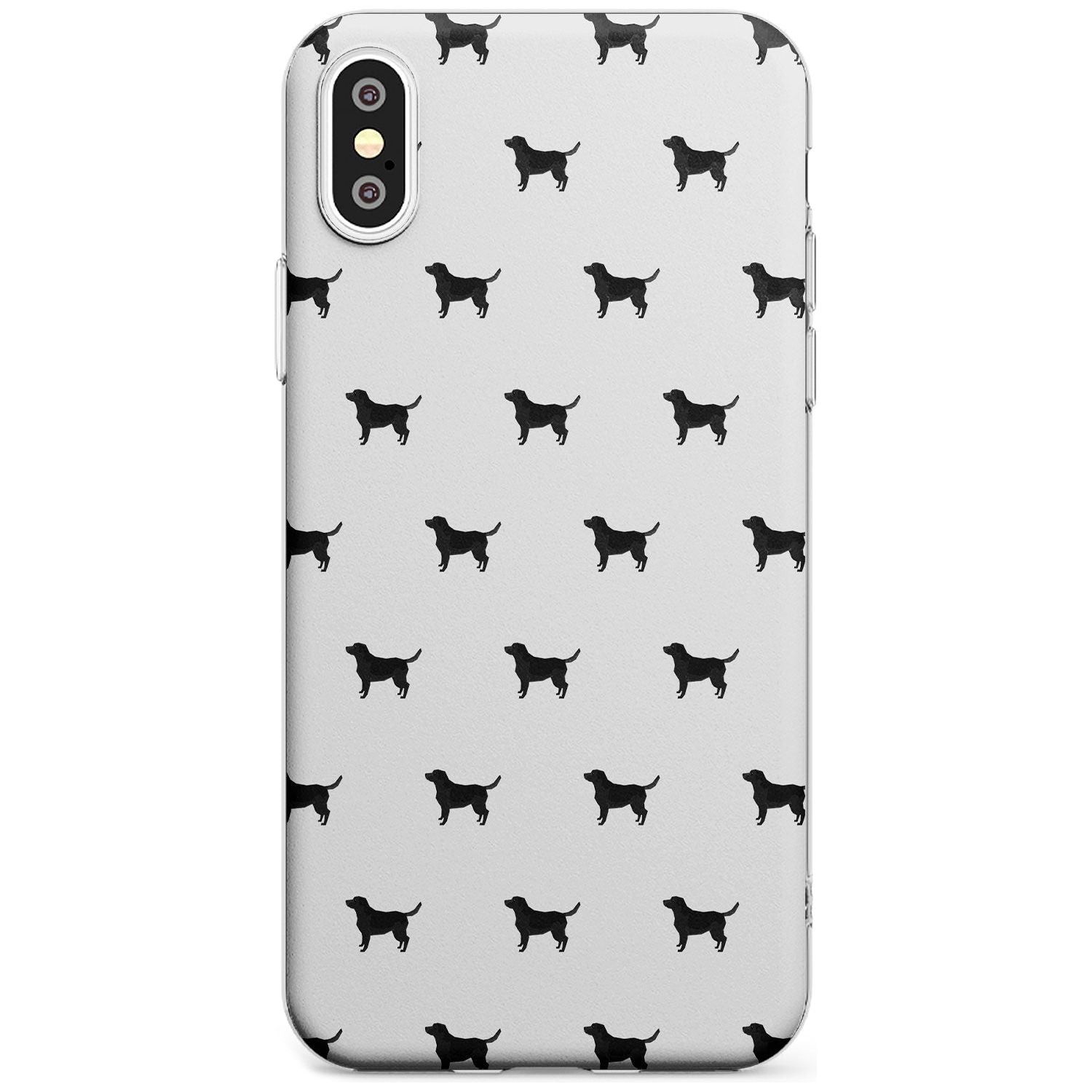 Black Labrador Dog Pattern Slim TPU Phone Case Warehouse X XS Max XR