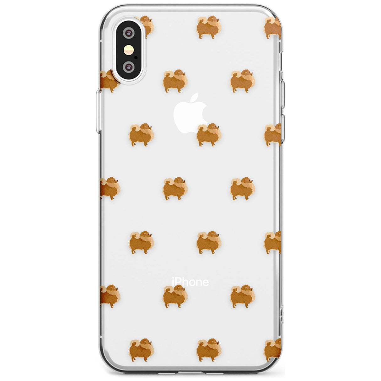 Pomeranian Dog Pattern Clear Slim TPU Phone Case Warehouse X XS Max XR