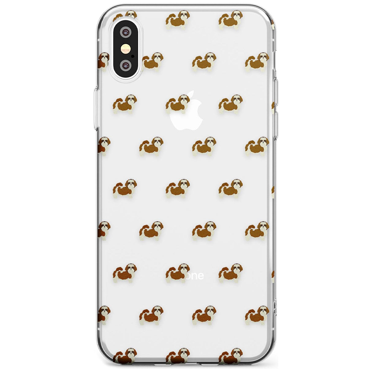 Shih Tzu Dog Pattern Clear Slim TPU Phone Case Warehouse X XS Max XR