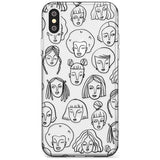 Girl Portrait Doodles Slim TPU Phone Case Warehouse X XS Max XR