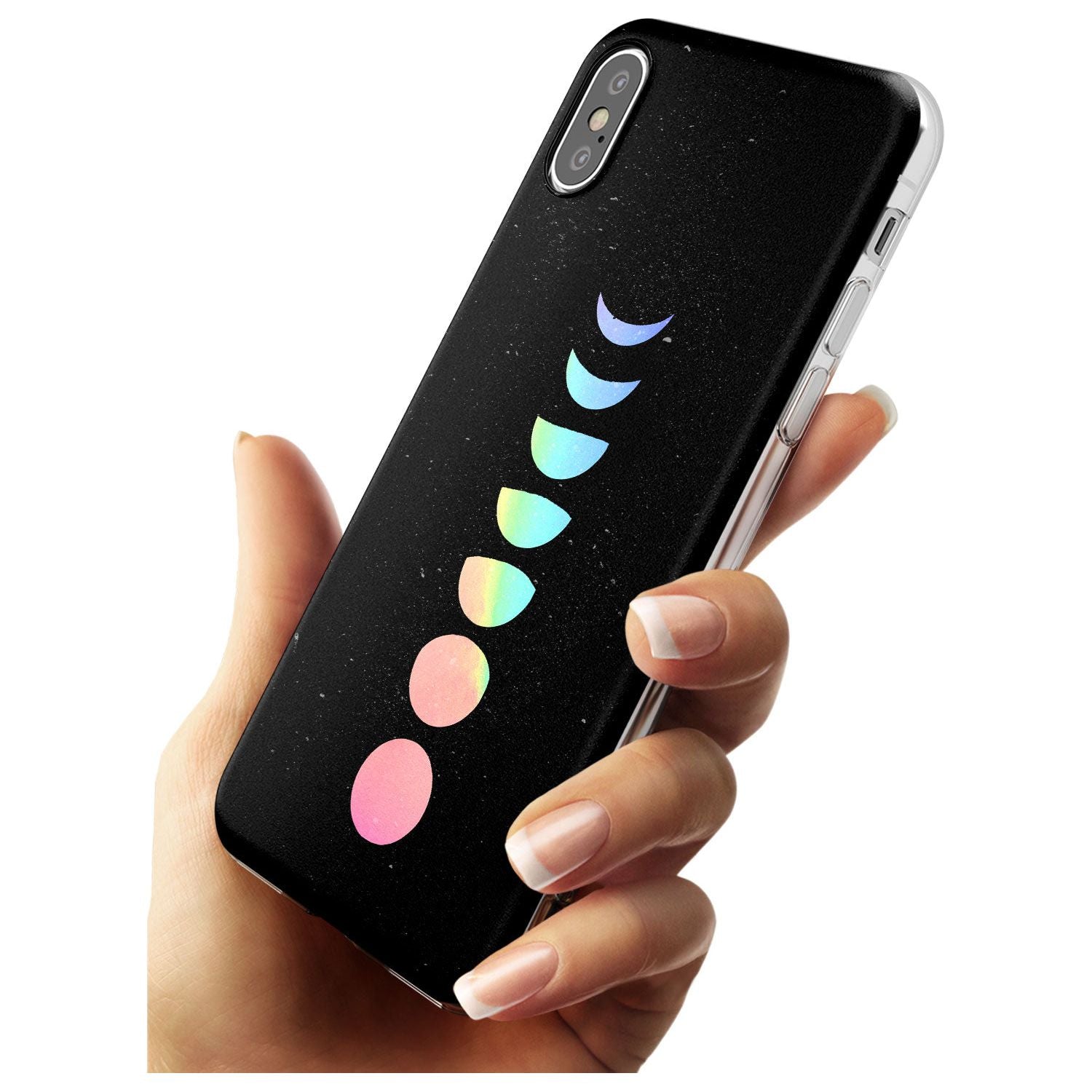 Pastel Moon Phases Black Impact Phone Case for iPhone X XS Max XR
