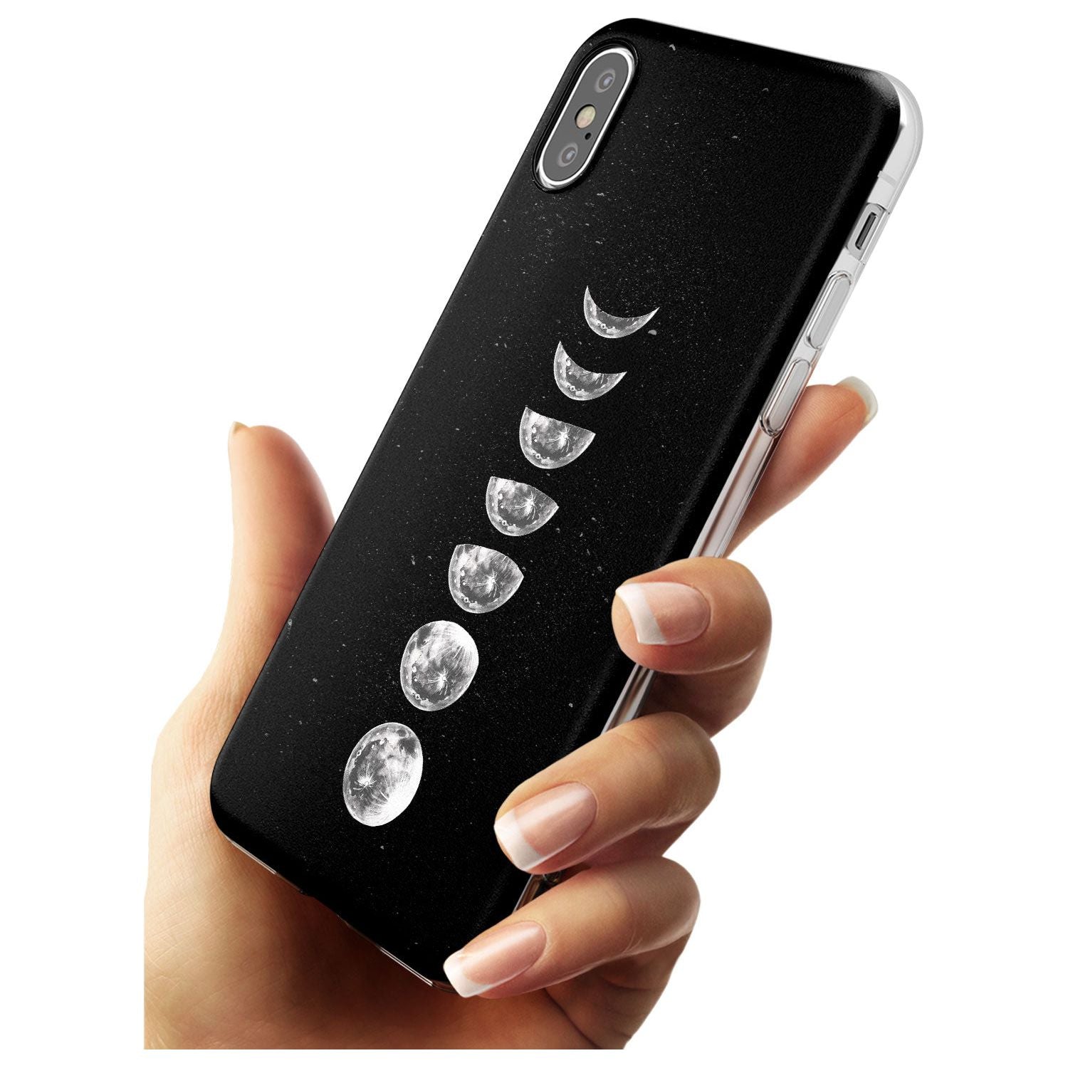 Light Watercolour Moons Black Impact Phone Case for iPhone X XS Max XR