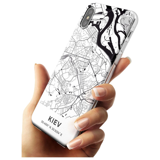 Map of Kiev, Ukraine Slim TPU Phone Case Warehouse X XS Max XR