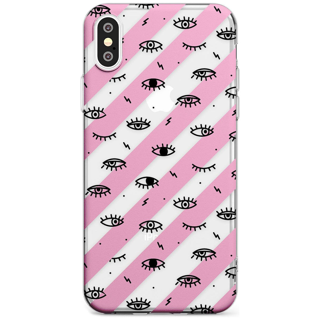 Pink Stripe Eyes iPhone Case  Slim Case Phone Case - Case Warehouse